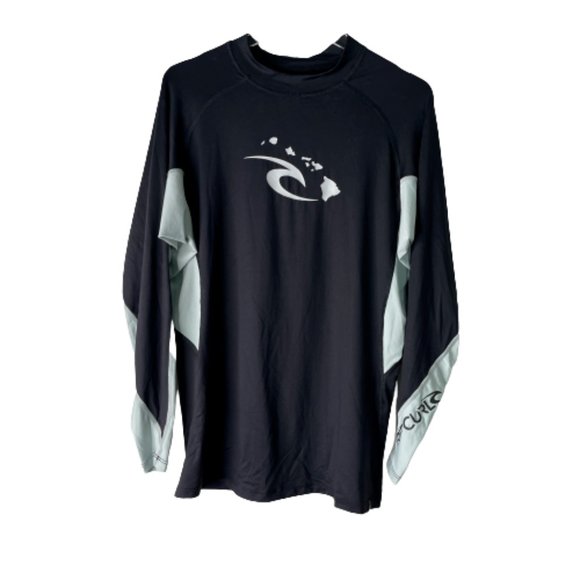 Rip Curl Other - Rip Curl Mens Rash Guard Surf Shirt Black Gray XXL